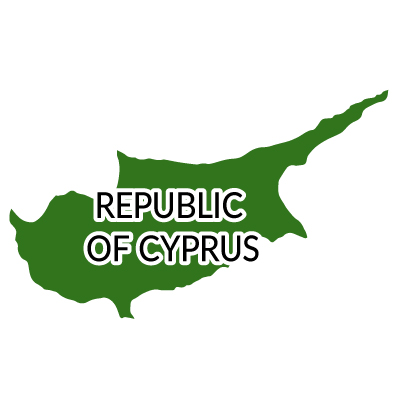キプロス共和国無料フリーイラスト｜英語(緑)